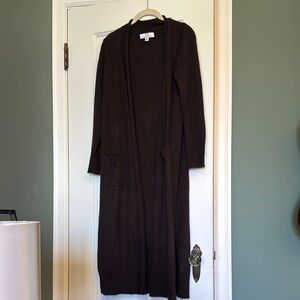 Magaschoni Brown Open Front Cardigan